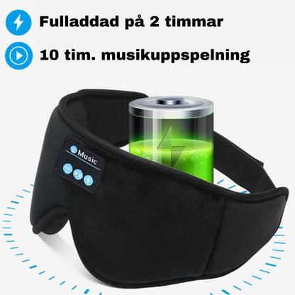 Sovmask med hörlurar för djupare sömn