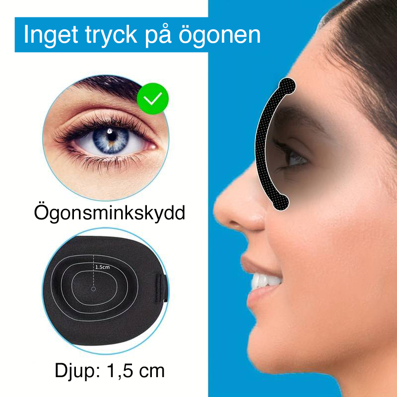 Sömnmask för rygg- och sidosovare – 100 % mörkläggning för optimal sömn